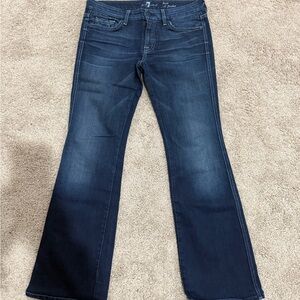 7 For All Mankind Dark Indigo Flare Jeans